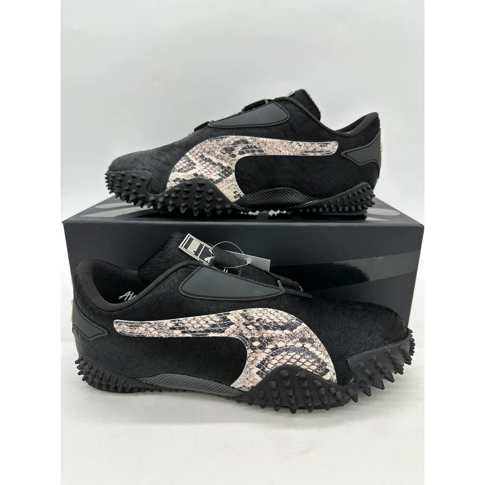 Puma Mostro X ASAP Rocky Men's Size 9.5 Black Pony Hair Snakeskin Shoe 406497 01